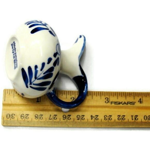 Vintage Hand Painted Miniature Pitcher Delfts Blue - Picture 7 of 12